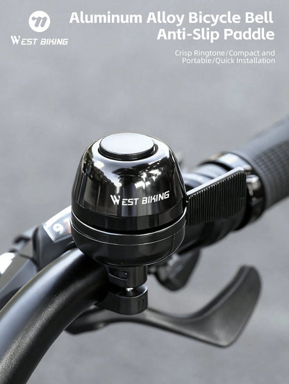 WEST BIKING Aluminum Alloy Bicycle Bell Durable And Rust-Resistant Easy To Install Bicycle Accessory Suitable For Most Bicycles