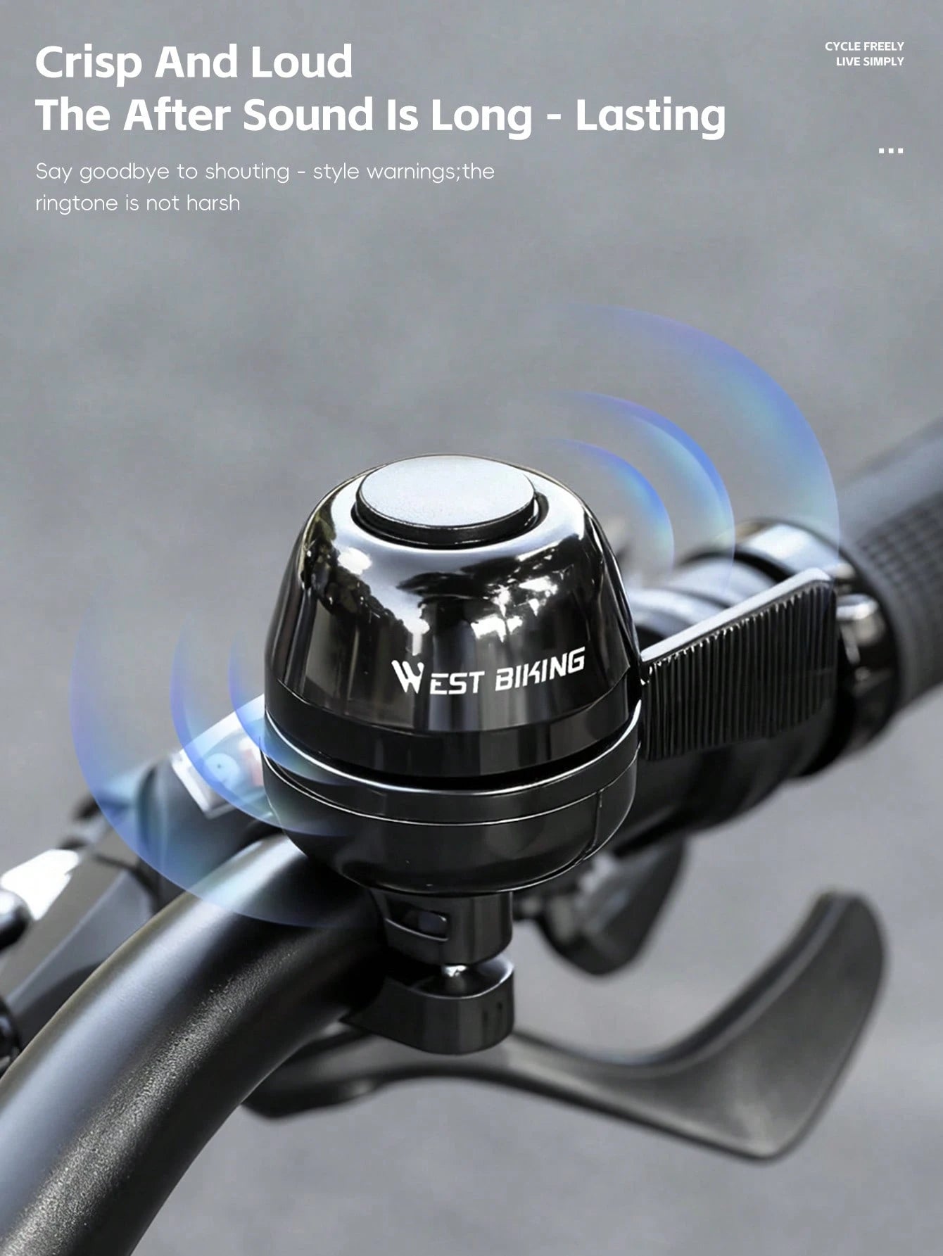 WEST BIKING Aluminum Alloy Bicycle Bell Durable And Rust-Resistant Easy To Install Bicycle Accessory Suitable For Most Bicycles