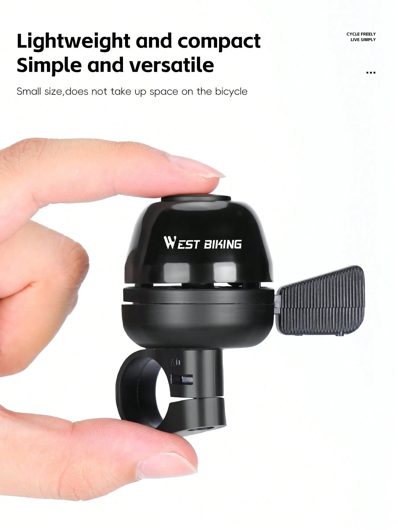 WEST BIKING Aluminum Alloy Bicycle Bell Durable And Rust-Resistant Easy To Install Bicycle Accessory Suitable For Most Bicycles