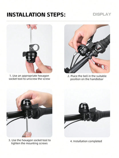WEST BIKING Aluminum Alloy Bicycle Bell Durable And Rust-Resistant Easy To Install Bicycle Accessory Suitable For Most Bicycles