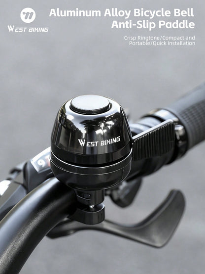 WEST BIKING Aluminum Alloy Bicycle Bell Durable And Rust-Resistant Easy To Install Bicycle Accessory Suitable For Most Bicycles
