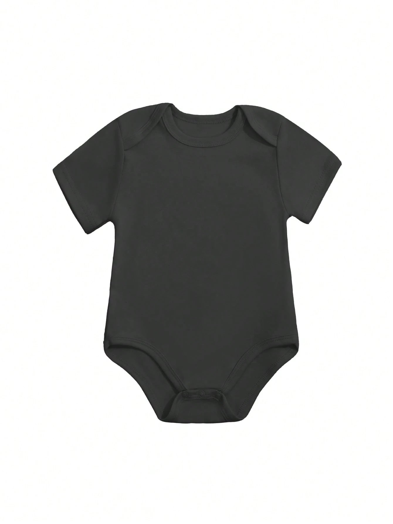 White Baby Clothing With "I ♥ My GrandPa & GrandMa This Much" Print And Stick Figure Drawing Baby Boys And Girls 2025 Newborn Baby Bodysuit Casual Short Sleeve Knitted Fabric Monogram Print Regular Ba