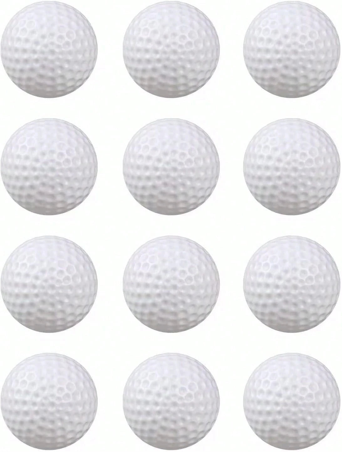 White Hollow Practice Golf Balls Plastic 6pcs 42mm Airflow Balls| Golf Training Limited Flight Balls For Swing Driving Range Home Backyard Use