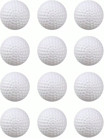 White Hollow Practice Golf Balls Plastic 6pcs 42mm Airflow Balls| Golf Training Limited Flight Balls For Swing Driving Range Home Backyard Use