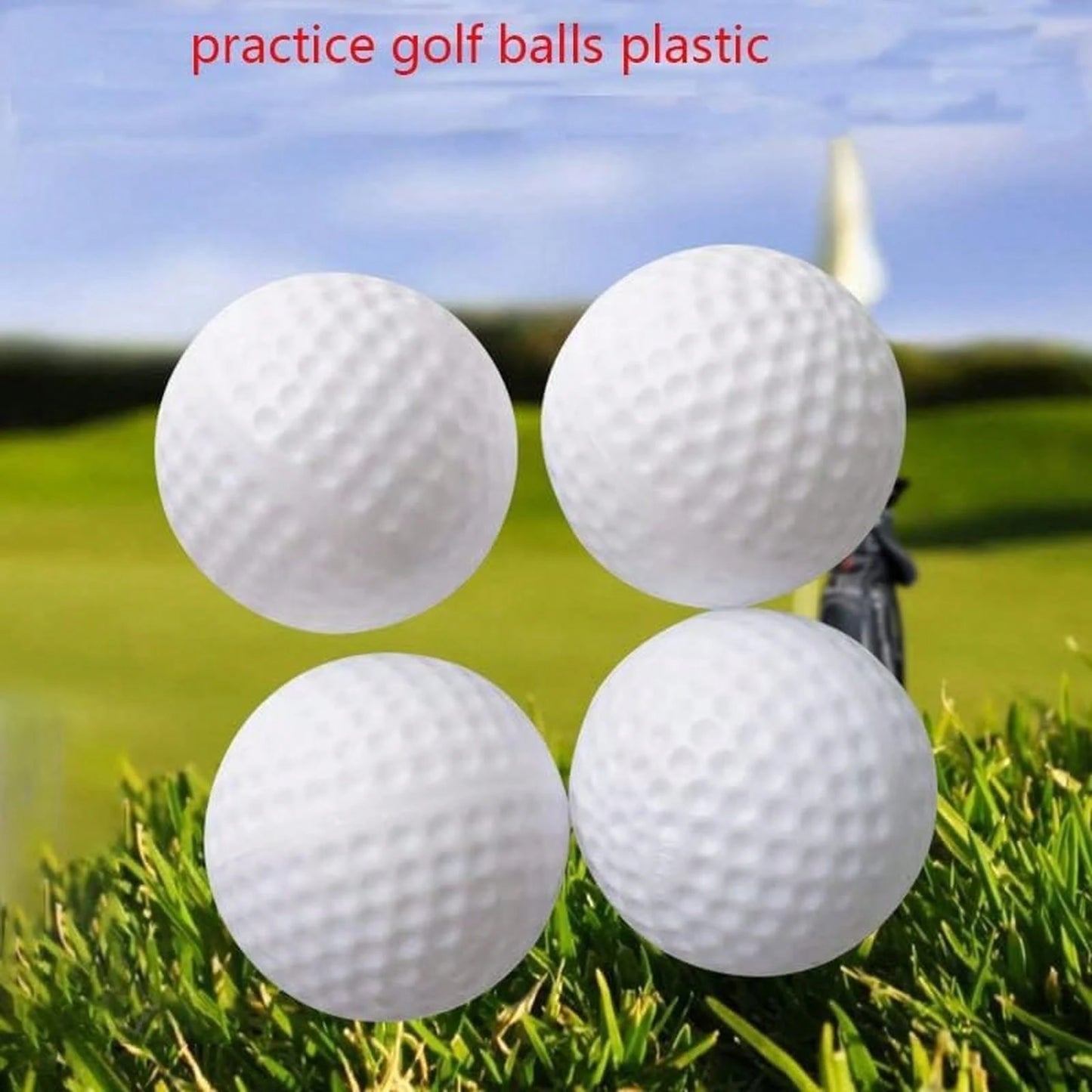 White Hollow Practice Golf Balls Plastic 6pcs 42mm Airflow Balls| Golf Training Limited Flight Balls For Swing Driving Range Home Backyard Use