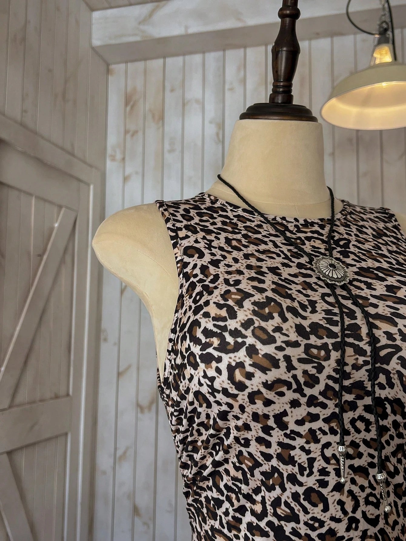 Wildy Leopard Print Knitted Sleeveless Bodycon Dress For Women,Summer Dresses For Women