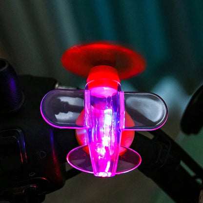 Wind-Powered Glowing Airplane Decoration, LED Glowing Windmill Decoration, Adhesive Sticker, Suitable For Cars, Motorcycles And Electric Bicycles.