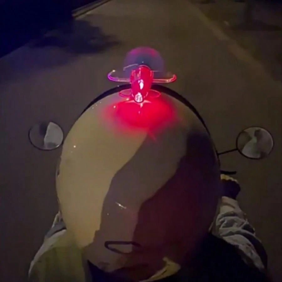 Wind-Powered Glowing Airplane Decoration, LED Glowing Windmill Decoration, Adhesive Sticker, Suitable For Cars, Motorcycles And Electric Bicycles.
