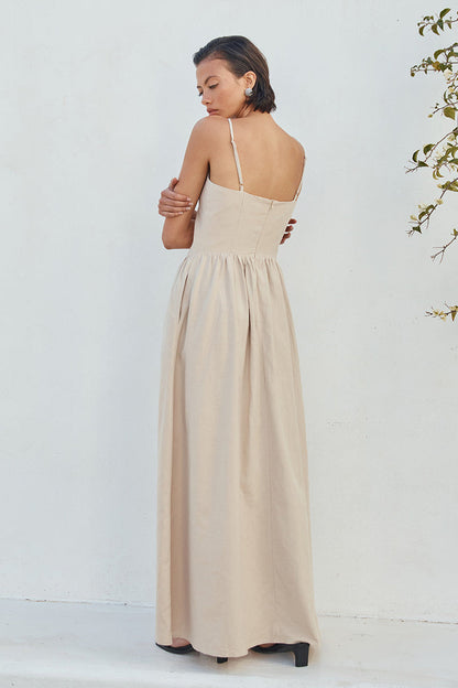 Winslet Midi Dress - Sand - SHOPJAUS - JAUS