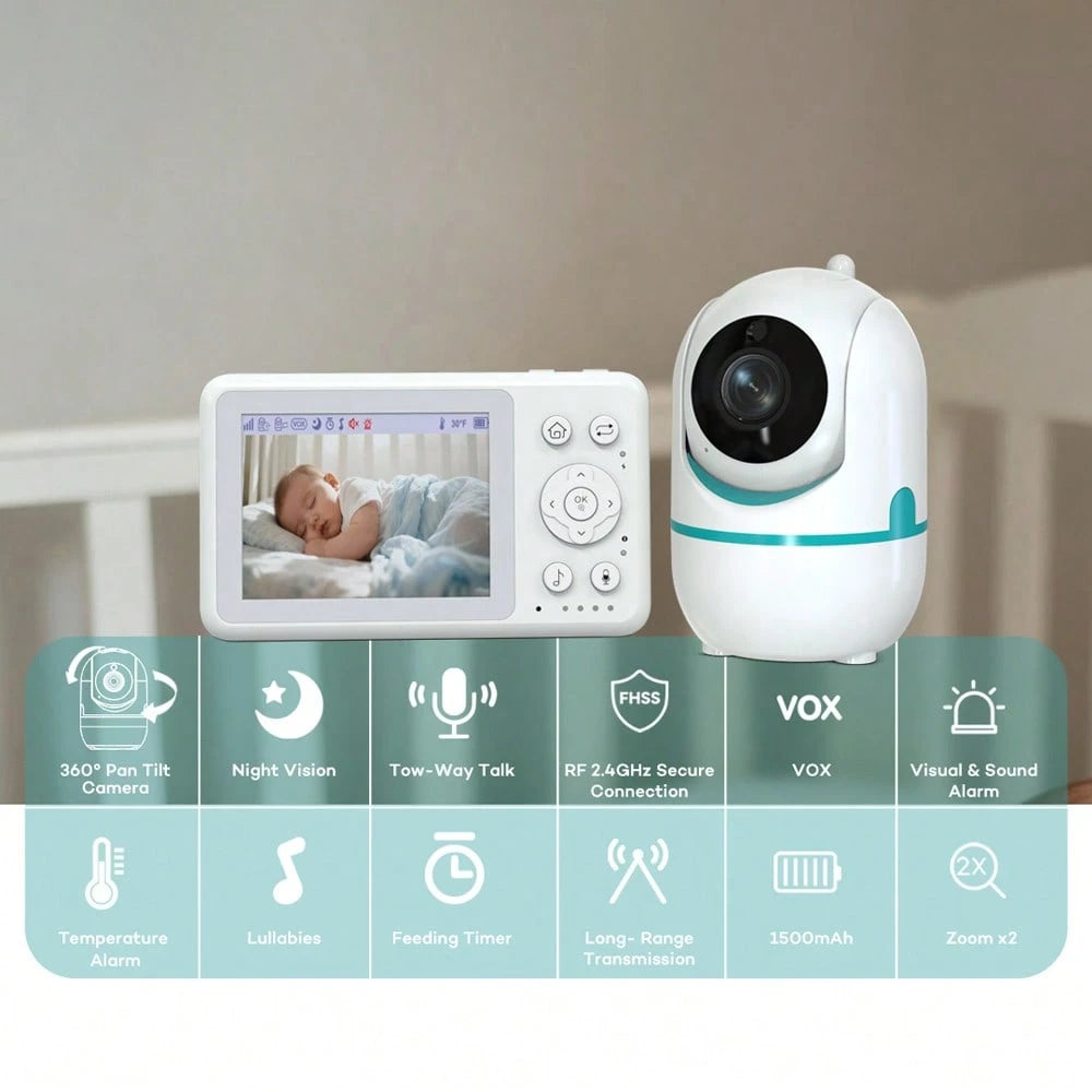 Wireless Baby Monitor With 3.2" Display, Real-Time Video