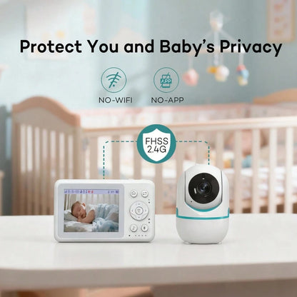 Wireless Baby Monitor With 3.2" Display, Real-Time Video