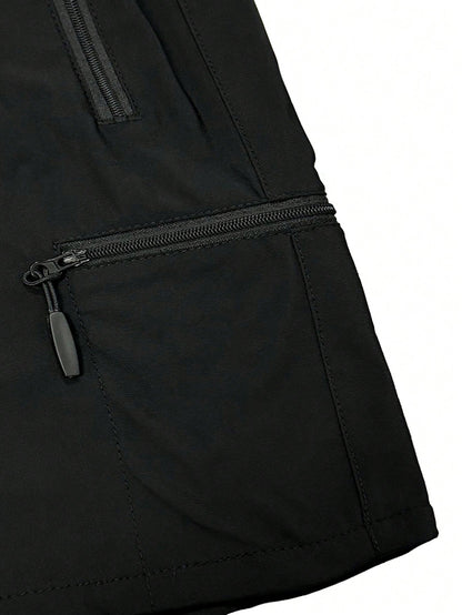 Women Quick Dry Hiking Shorts, Water Repellent Stretch Sweat-Wicking, Drawstring Waist Multi Zipper Pockets For Outdoor Sports Daily Wear