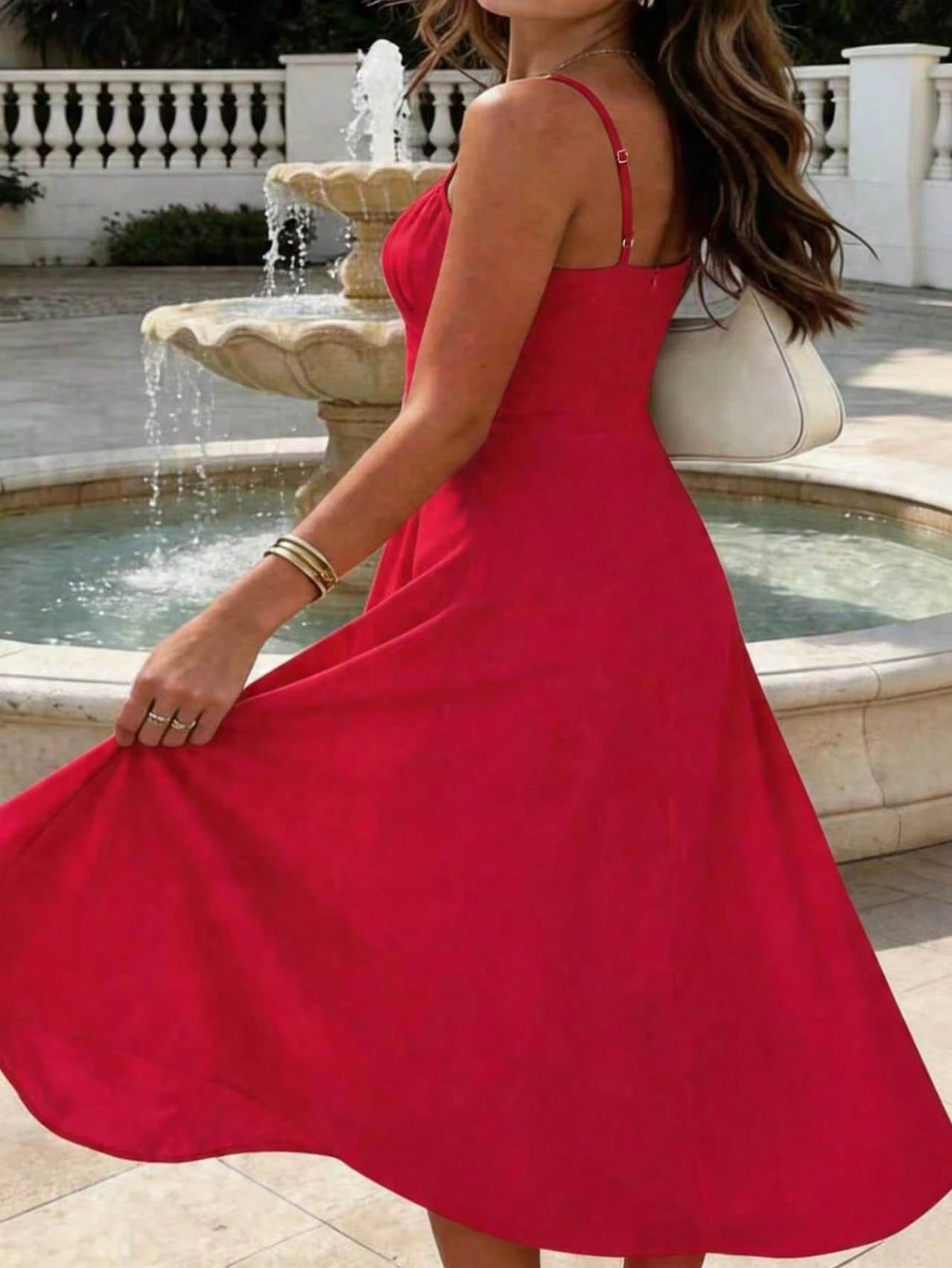 Women's Backless A-Line Holiday Casual Dress, Sexy Romantic Design Suitable For Valentine's Day Elegant Summer Red, Date Night