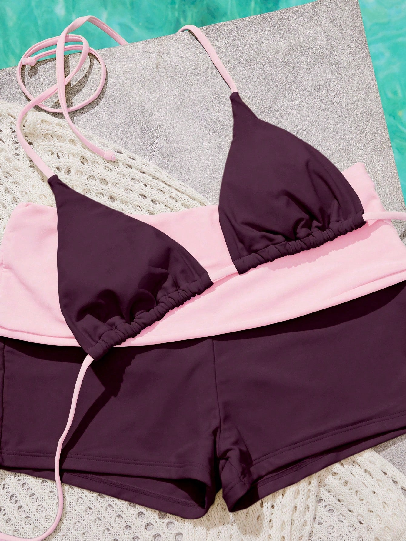 Women's Bikini Swimsuit Pilates Set Beachwear/Fitness Set/Casual/Y2k/Street Style/Vacation Summer Outfit