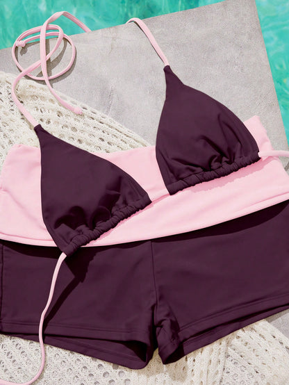 Women's Bikini Swimsuit Pilates Set Beachwear/Fitness Set/Casual/Y2k/Street Style/Vacation Summer Outfit