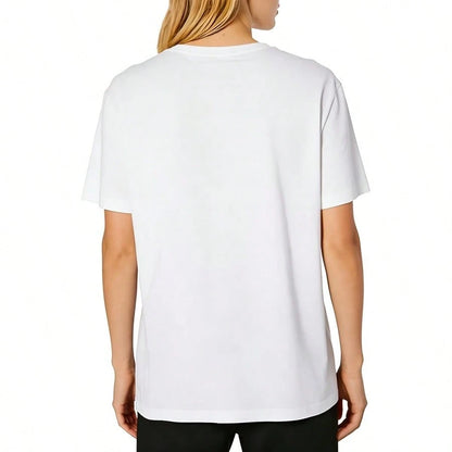 Women's Black T-Shirt With Blue Lips& Diamond-Studded Chain Print- Casual Crew Neck, Short Sleeve, Micro Stretch Fabric, Perfect For Summer Wear
