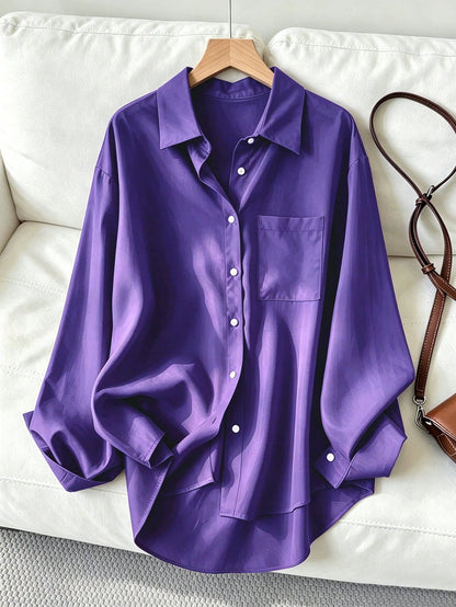 Women's Casual Loose Long Sleeve Shirt, Spring/Autumn