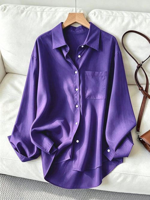 Women's Casual Loose Long Sleeve Shirt, Spring/Autumn