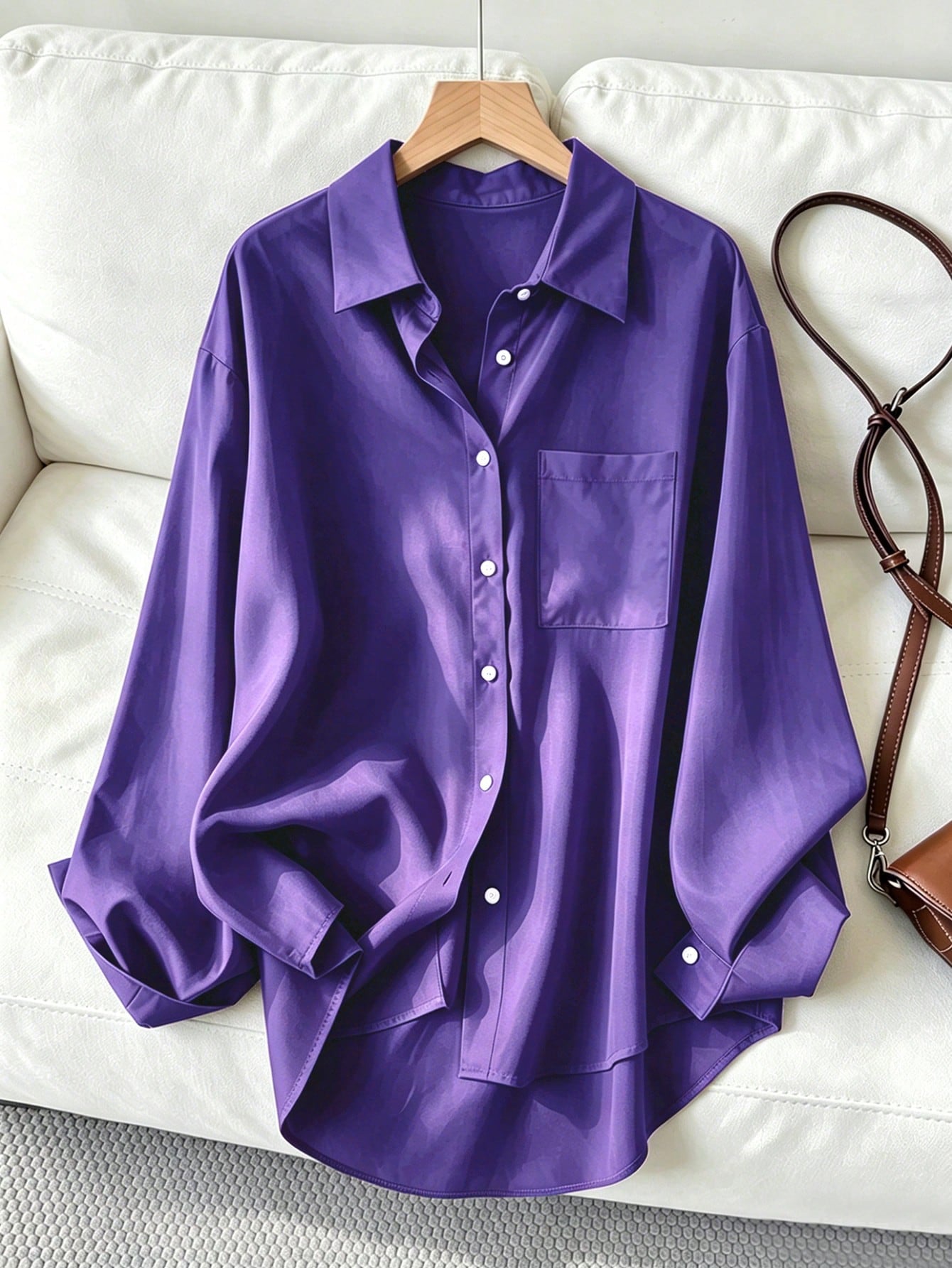 Women's Casual Loose Long Sleeve Shirt, Spring/Autumn