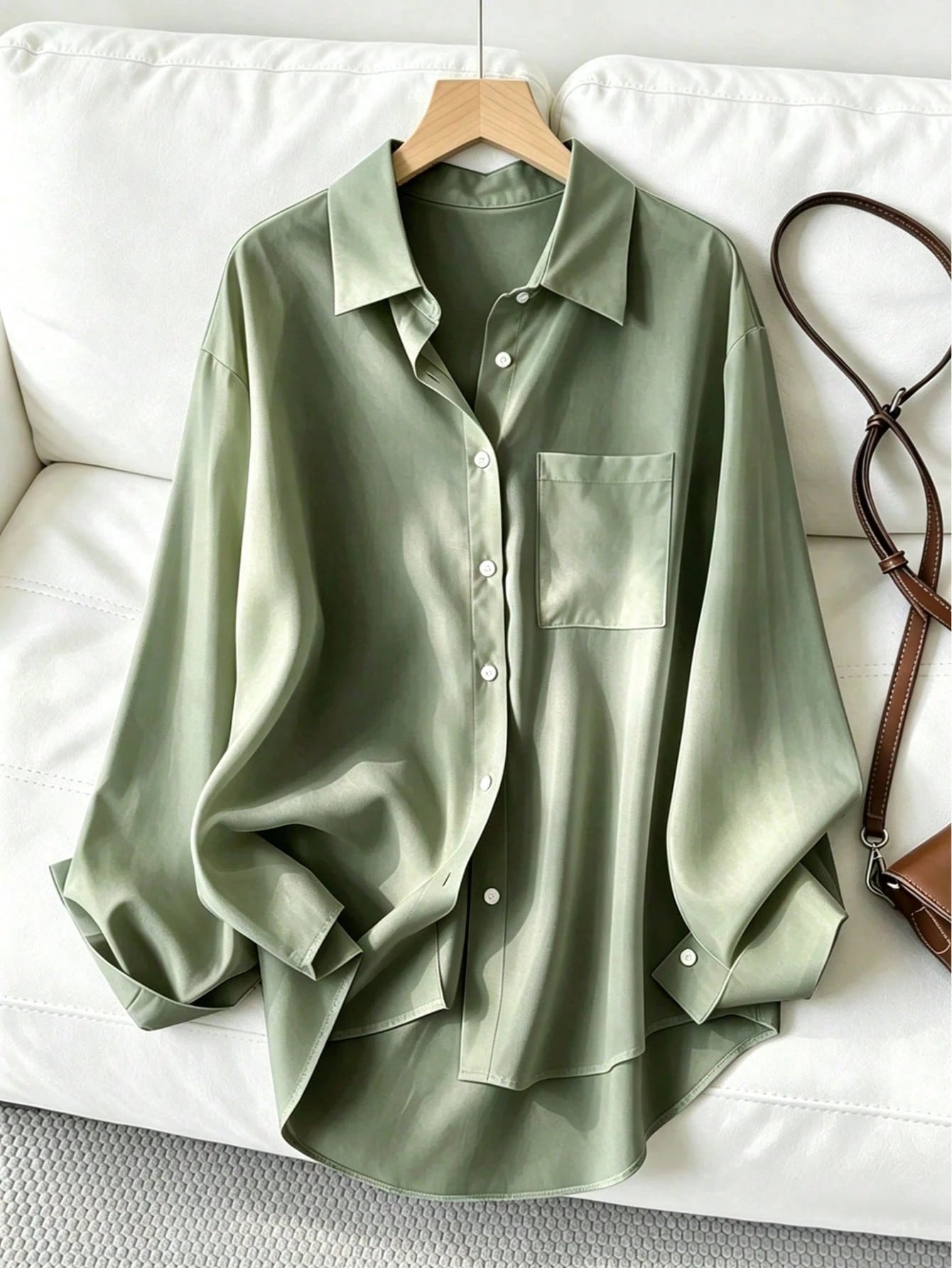 Women's Casual Loose Long Sleeve Shirt, Spring/Autumn