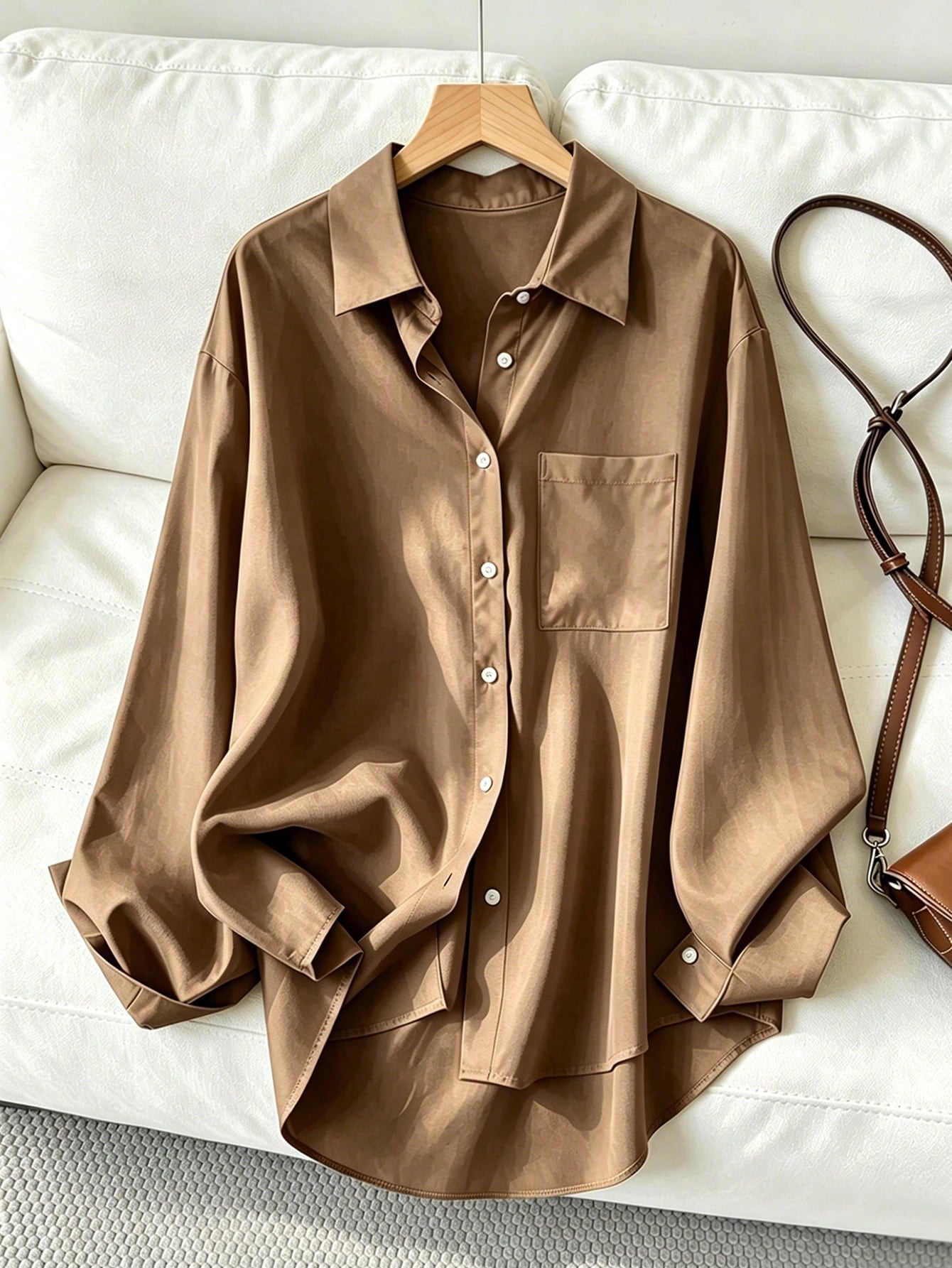 Women's Casual Loose Long Sleeve Shirt, Spring/Autumn