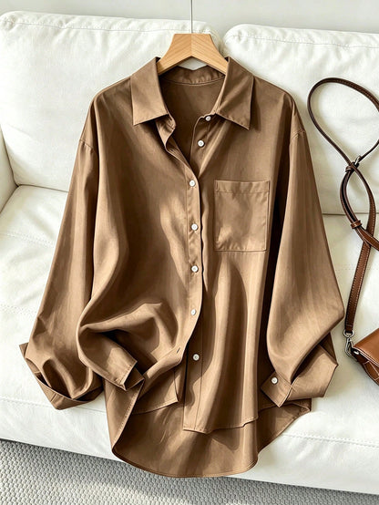 Women's Casual Loose Long Sleeve Shirt, Spring/Autumn