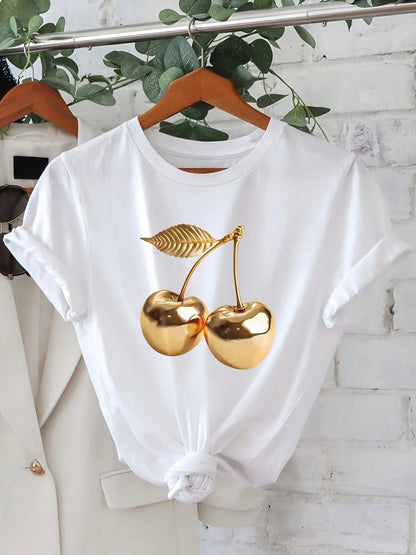 Women's Casual T Shirt For It's My Birthday Slogan & Crown & Balloon Graphic Vintage Printed Spring/Summer T-Shirt Short Sleeved Tee Round Neck Top