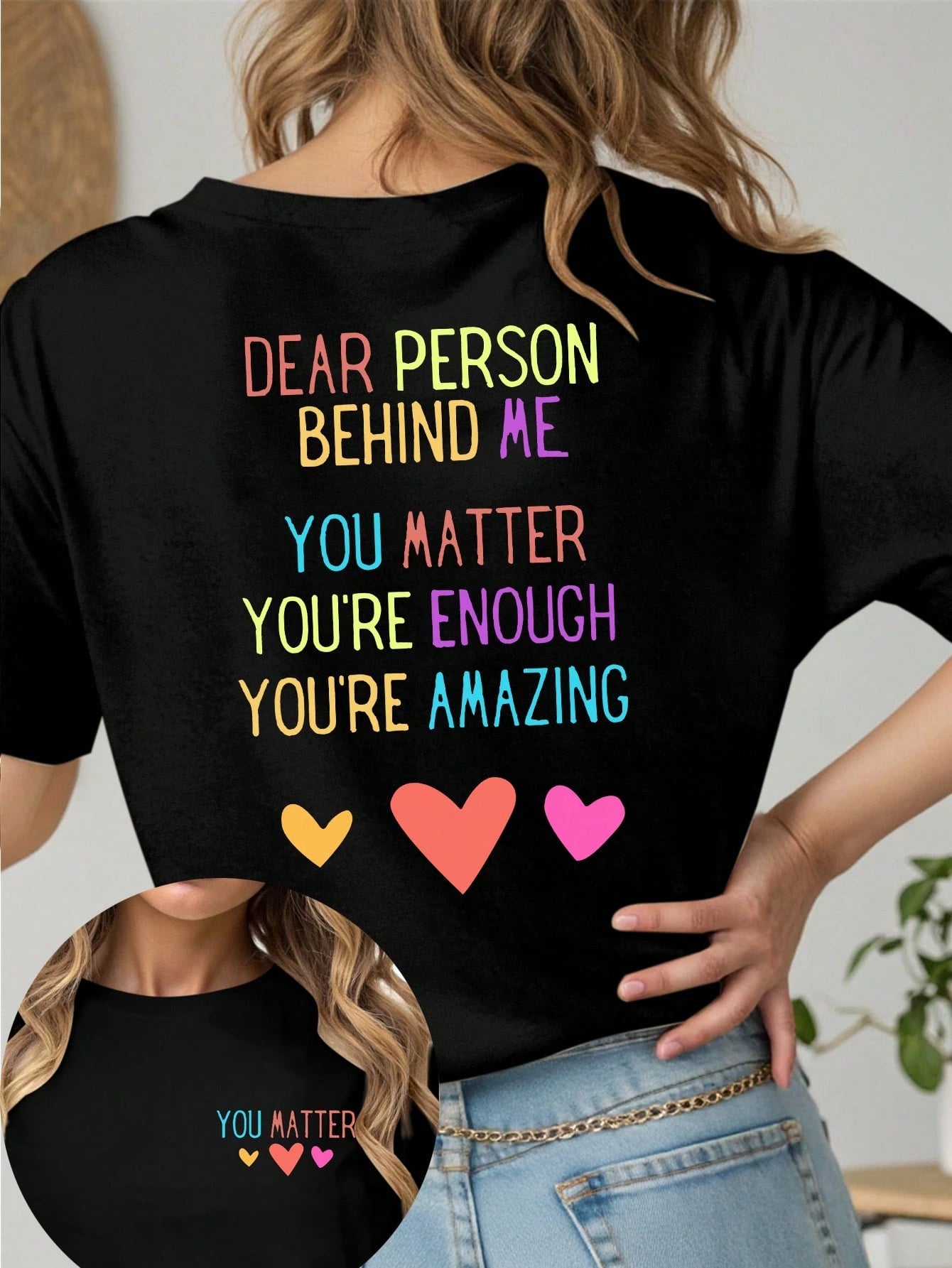 Women's Casual T-Shirt, Valentine's Day Cartoon Heart Pattern, Red Sequin Heart Graphic Women's Casual T-Shirt, Fashionable, Comfortable, Breathable, Spring/Summer Classic Short Sleeve Crew Neck Top B