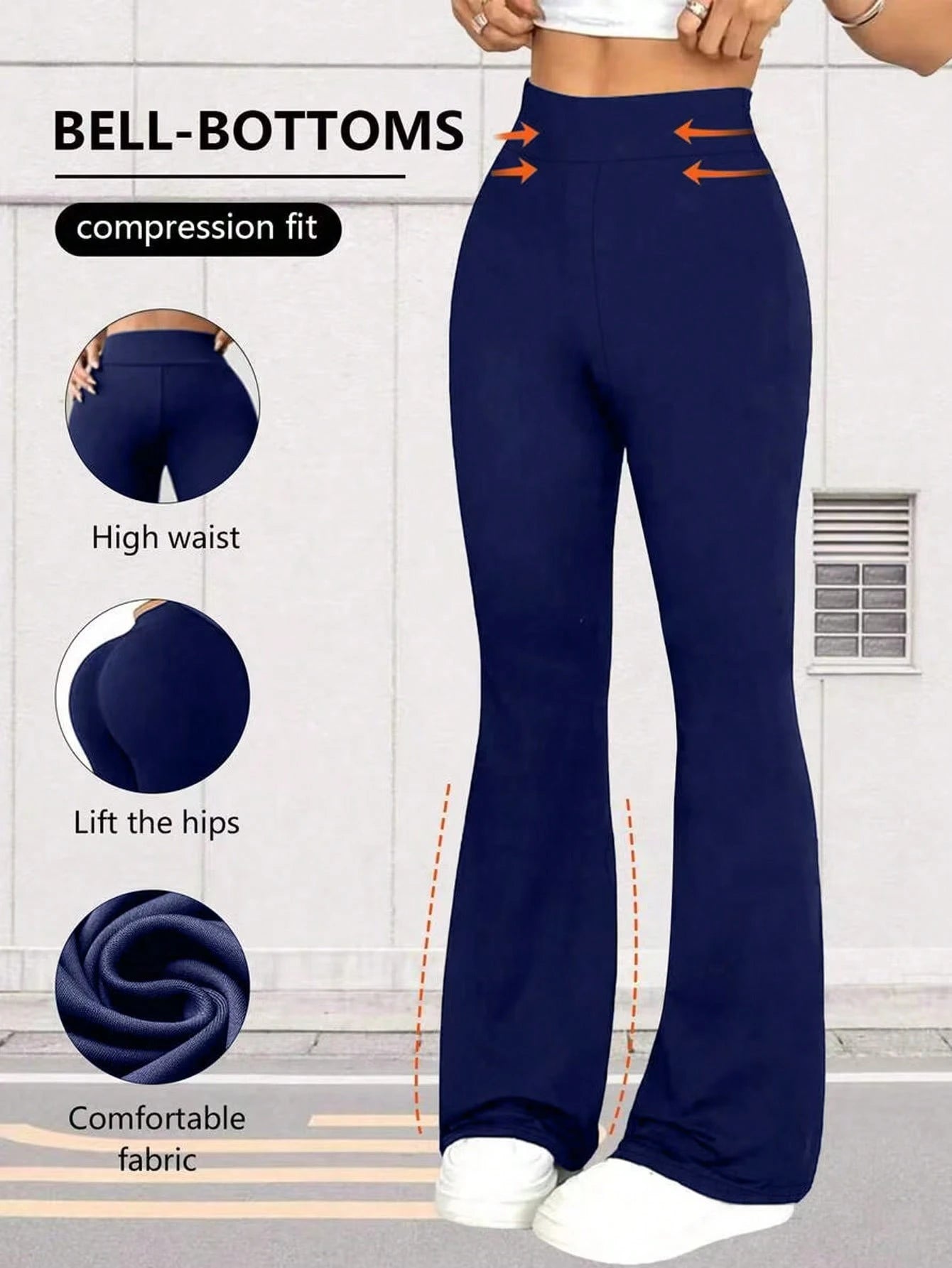 Women's High Waist Flare Yoga Pants, Wide Leg Yoga Trousers, Loose Casual Sports Leggings For Fitness Pink