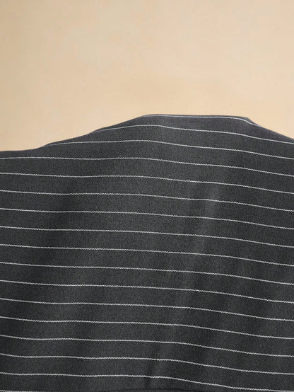 Women's Navy Blue Boat Neck Side Tie Casual Elegant Shirt, Top Women Blouse For Formal Occasion Business Tops, Office Autumn