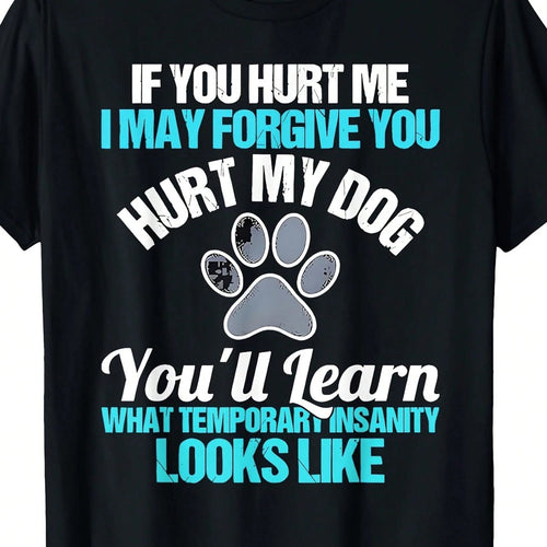 Women'S Plus-Size Black Dog-Themed T-Shirt, A Retro Pet Owner'S Declaration. The Casual Crew Neck Design Is Suitable For Dog Lovers, Machine Washable