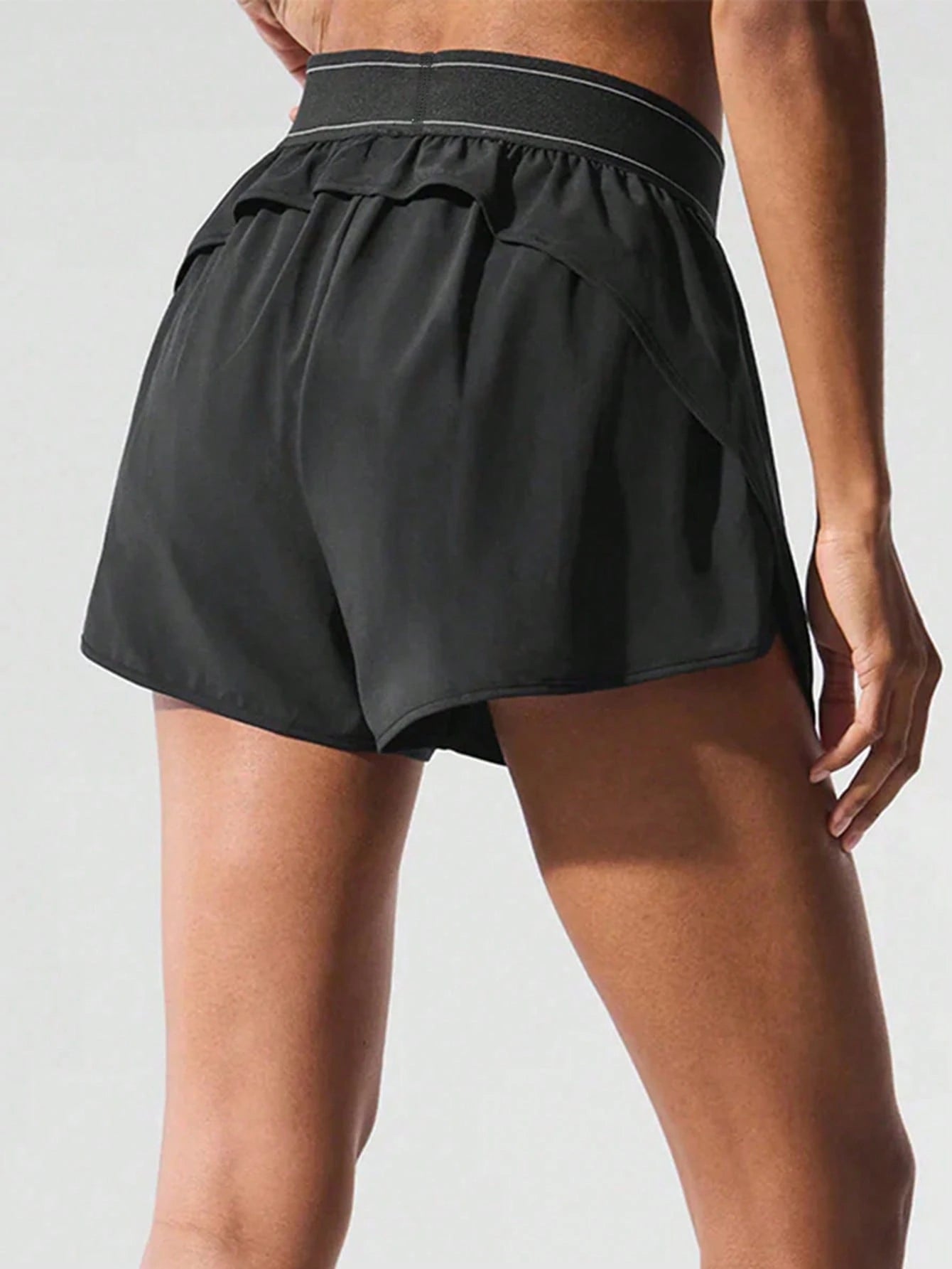 Women's Quick-Dry High-Waist Cargo Sports Shorts, Fitness Workout Wear, Outdoor Hiking Cycling With Belt And Hidden Pockets, Casual Travel Sportswear, Summer & Autumn