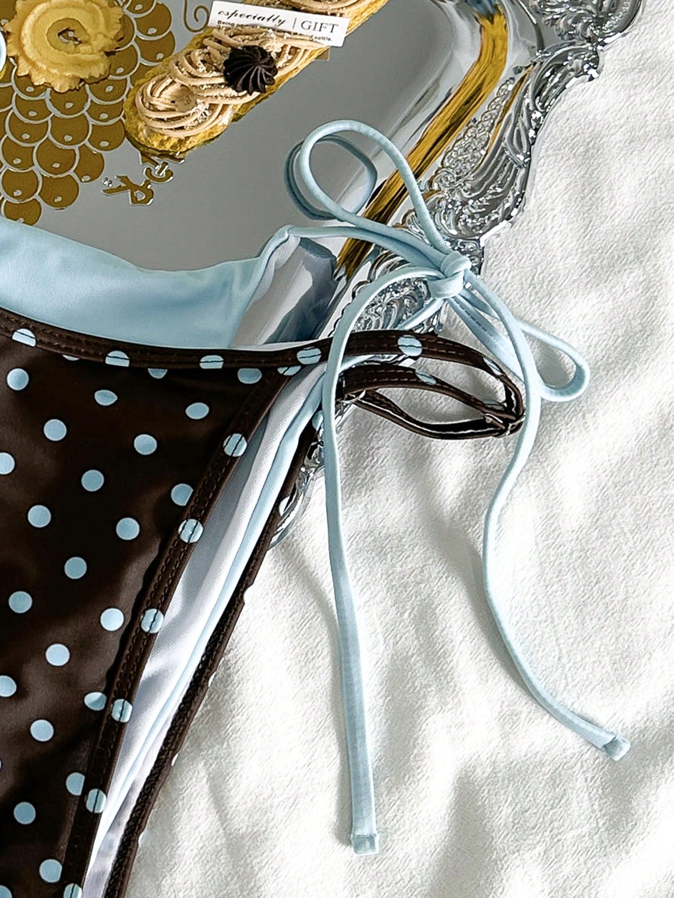 Women's Retro Polka Dot & Striped Bikini Swimwear, Casual Fashionable For Vacation, Music Festival, Cup Race, Kentucky Derby Summer Beach, Vacationcore