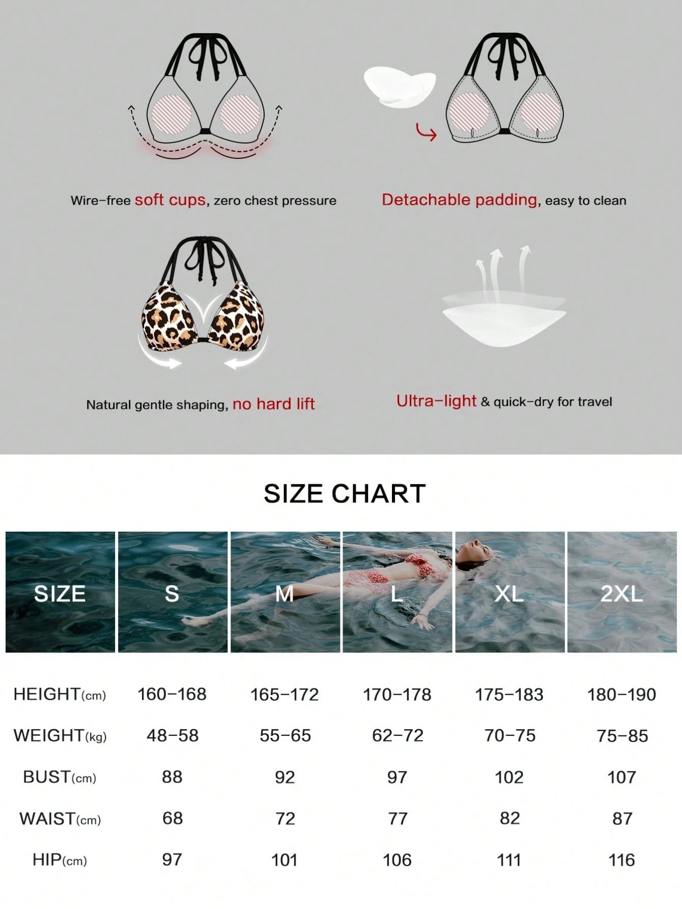 Women's Sexy Halter Bikini Set, Side Tie Leopard Print Swimwear, Suitable For Casual Beachwear And Summer Vacation, New Holiday Summer Vacation Style, Aesthetic