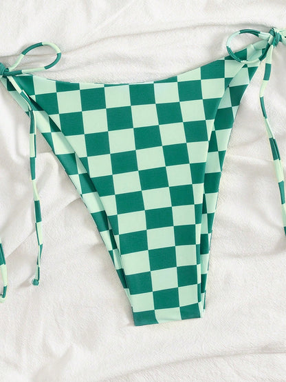 Women's Summer Bikini Set Set, Halter Tie Backless Ladies Swimwear, High Elasticity Casual Holiday Bikini Set, Fashionable And Comfortable Bikini Set Set Suitable For Party, Music Festival, Valentine'