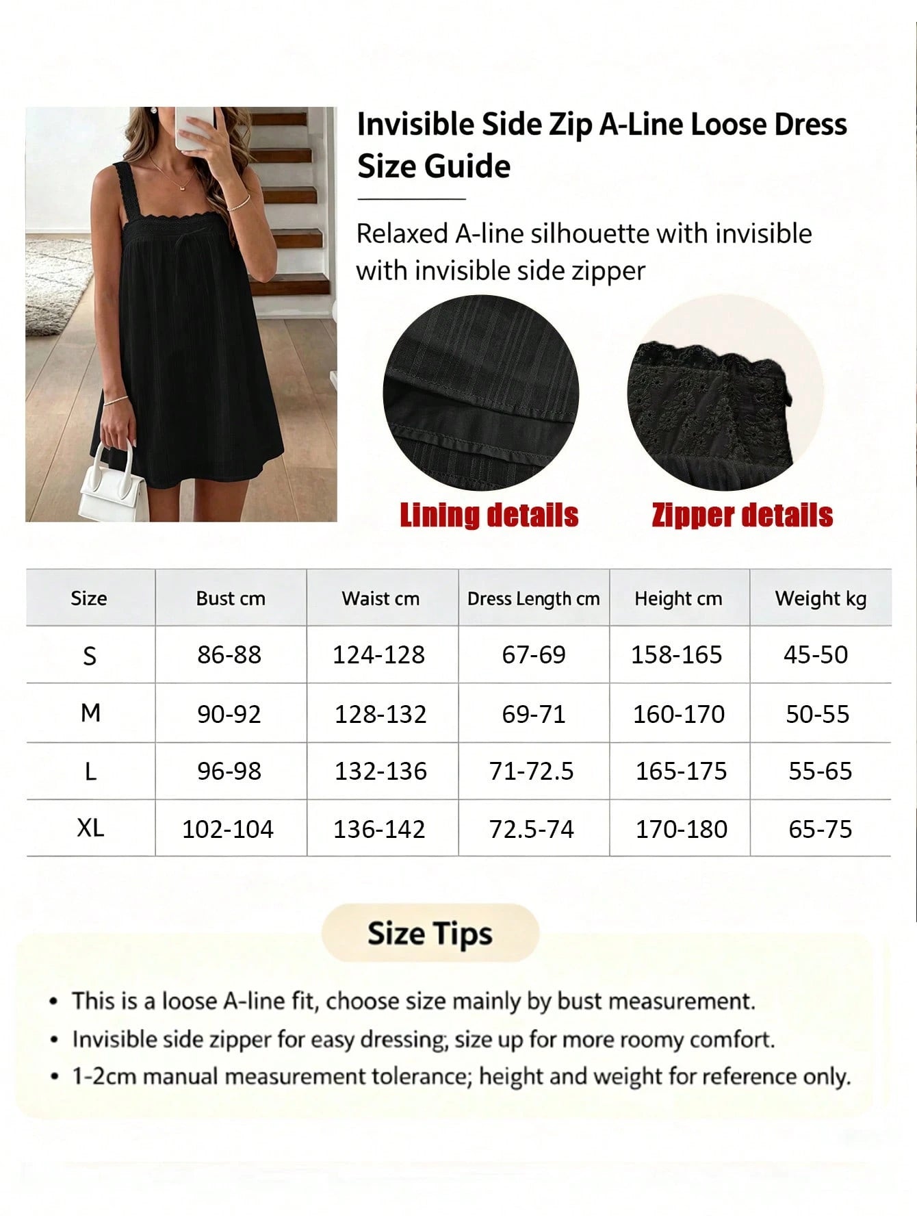 Women's Summer Casual Spaghetti Strap Dress, Suitable For Vacation And Beach Casual Wear Black Elegant