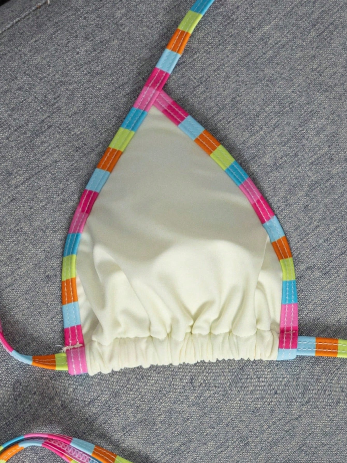 Women's Summer Colorblock Halter Tie Sexy Bikini Beach Vacation Two-Piece Swimsuit Set, Sexy Bikini Swimwear, Elegant Women's Beach Swimwear Pink