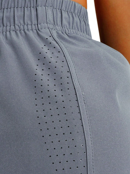 Women's Summer Drawstring Double-Layer Casual Sports Shorts, Suitable For Outdoor Hiking, Cycling, Ball Sports, Running And Indoor Fitness