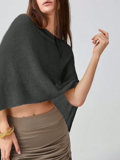 Women Sheer Knit Crochet Poncho Top Mesh Off Shoulder Shrug Summer Asymmetrical Shawl See Through Bolero Cover Up Tops