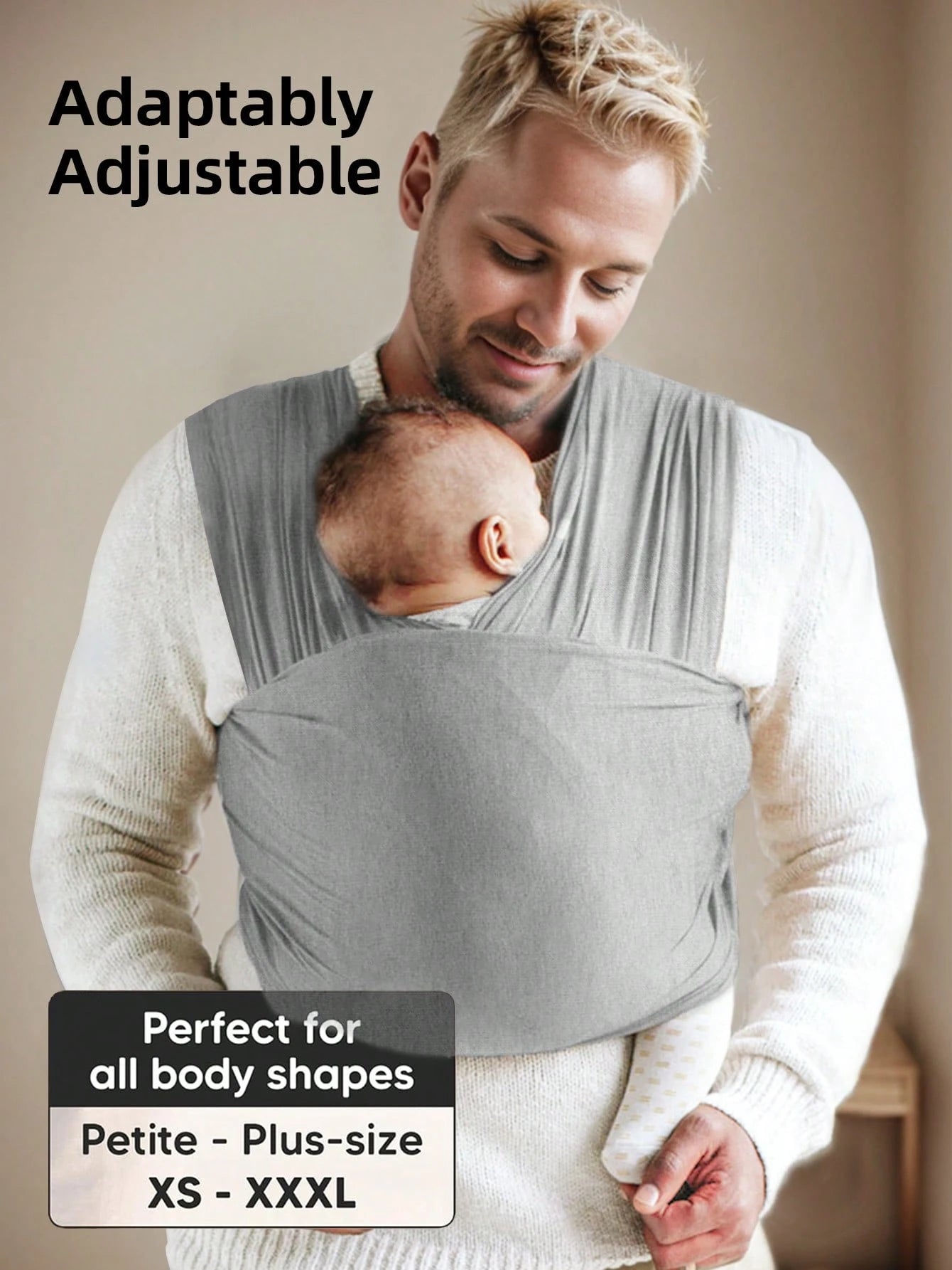 Wrap Carrier- Original Baby Carrier Wrap Sling For Newborns- Baby Wearing Essentials- Newborn Wrap Swaddle Holder, Newborn To Toddler Infant Sling