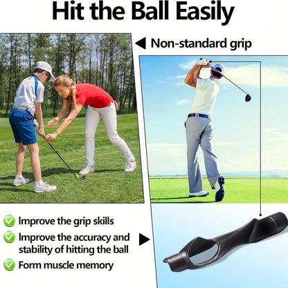 XISIYUJZ Golf Club Grip Trainer, Right-Handed Grip Trainer, Golf Club Grip And Swing Training Aid, Helps Golfers Maintain Correct Grip Posture, Can Be Installed On Most Golf Club Grips