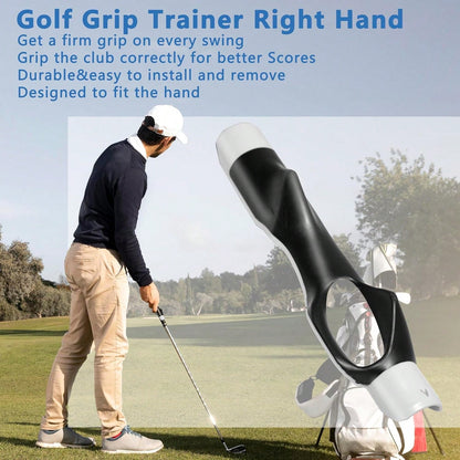 XISIYUJZ Golf Club Grip Trainer, Right-Handed Grip Trainer, Golf Club Grip And Swing Training Aid, Helps Golfers Maintain Correct Grip Posture, Can Be Installed On Most Golf Club Grips