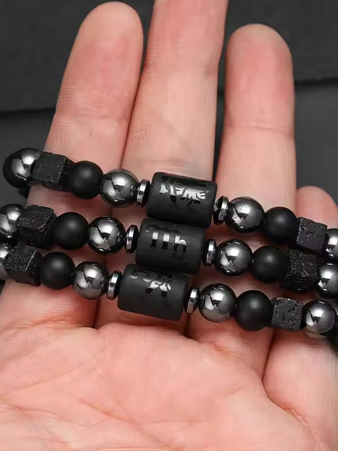 YAUKIA 12 Zodiac Men And Women Couple Friendship Bracelets With Volcanic Stone And Hematite Beads Great Personalized Gift
