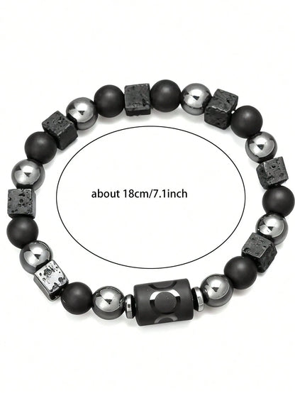 YAUKIA 12 Zodiac Men And Women Couple Friendship Bracelets With Volcanic Stone And Hematite Beads Great Personalized Gift