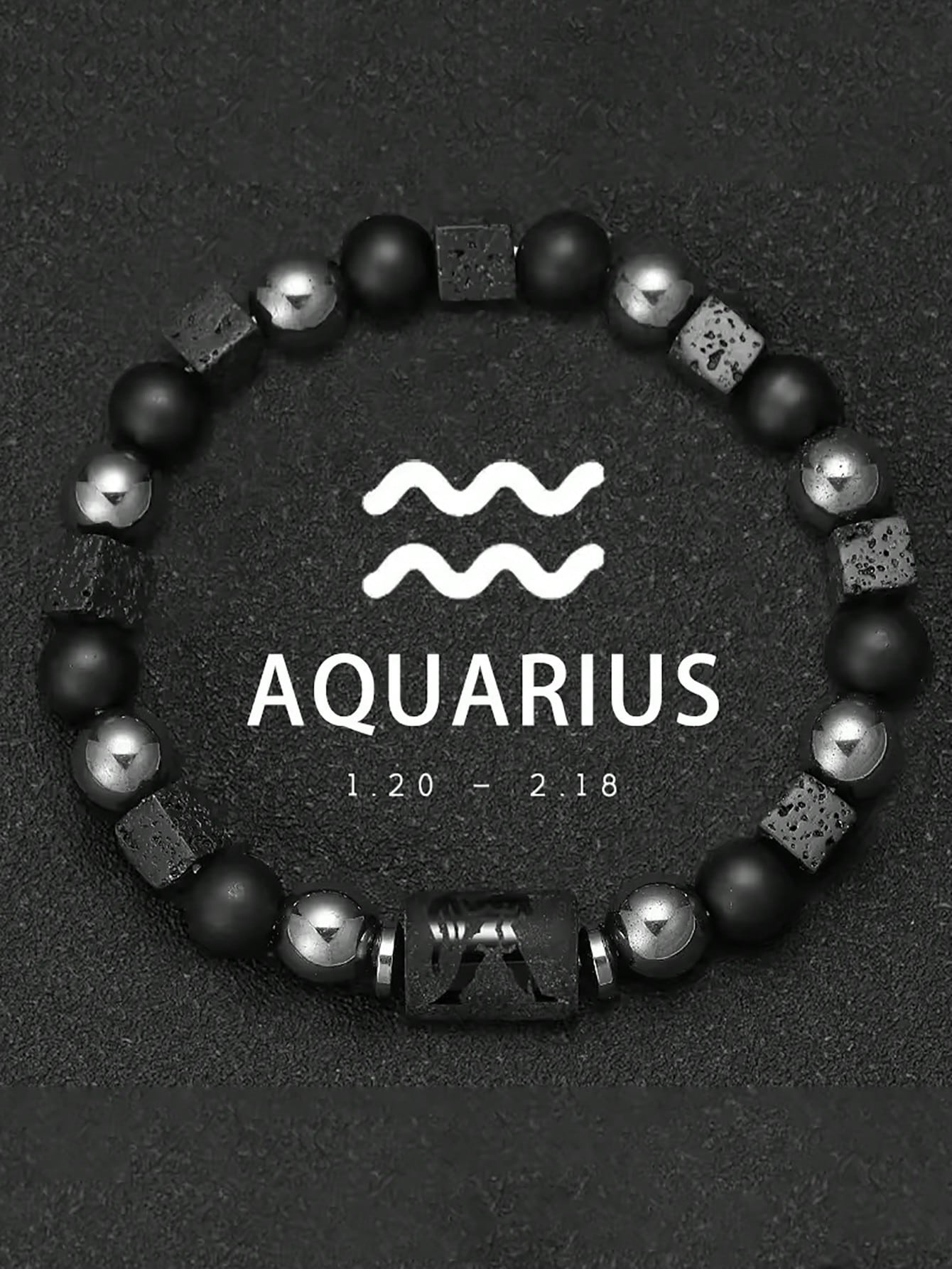 YAUKIA 12 Zodiac Men And Women Couple Friendship Bracelets With Volcanic Stone And Hematite Beads Great Personalized Gift