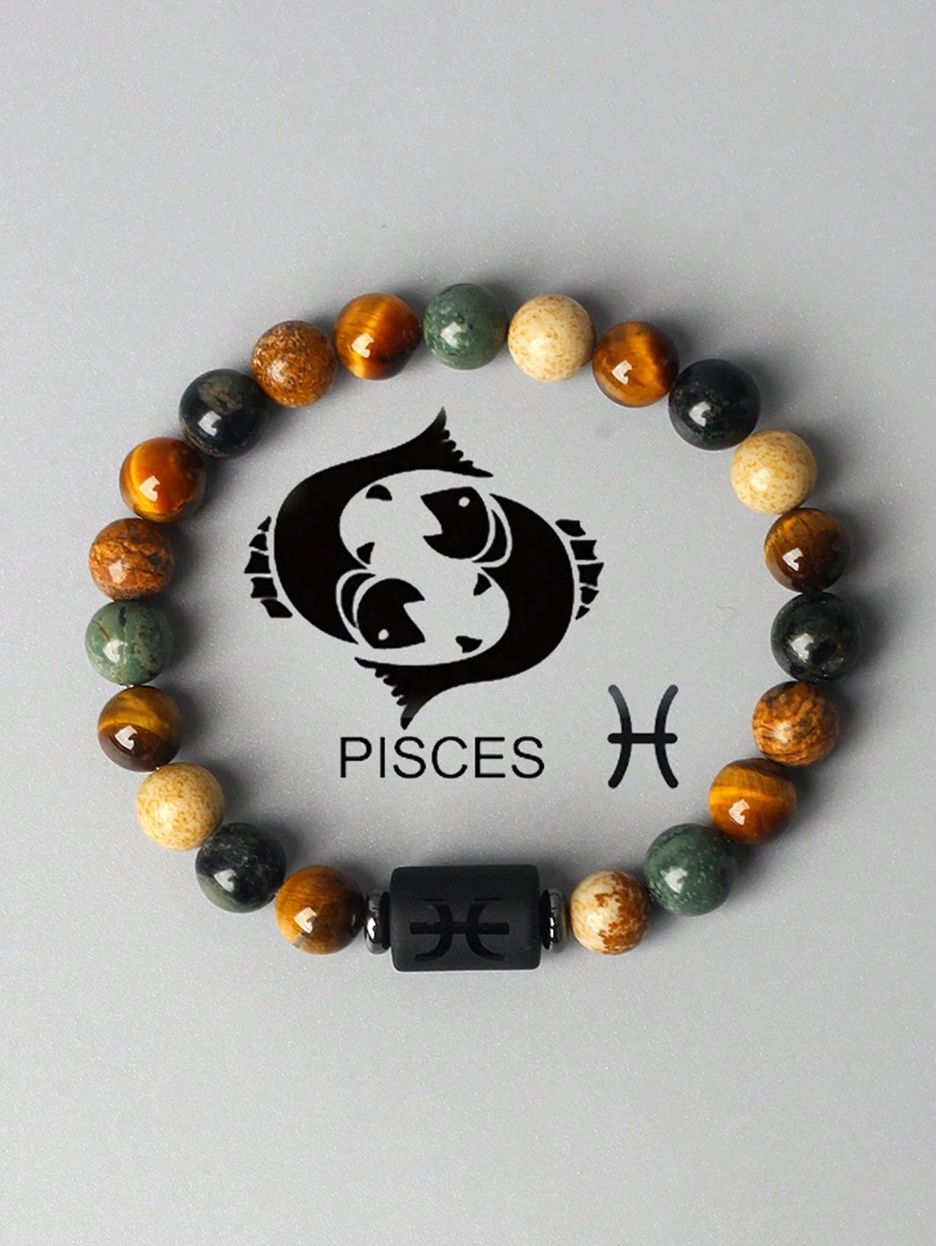 YAUKIA Boho Tiger'S Eye Luck Bracelet, Featuring 12 Zodiac Signs Jacaranda, And Beaded Gemstones, Perfect For Virgo, Leo, Libra Friendship Jewelry Gift