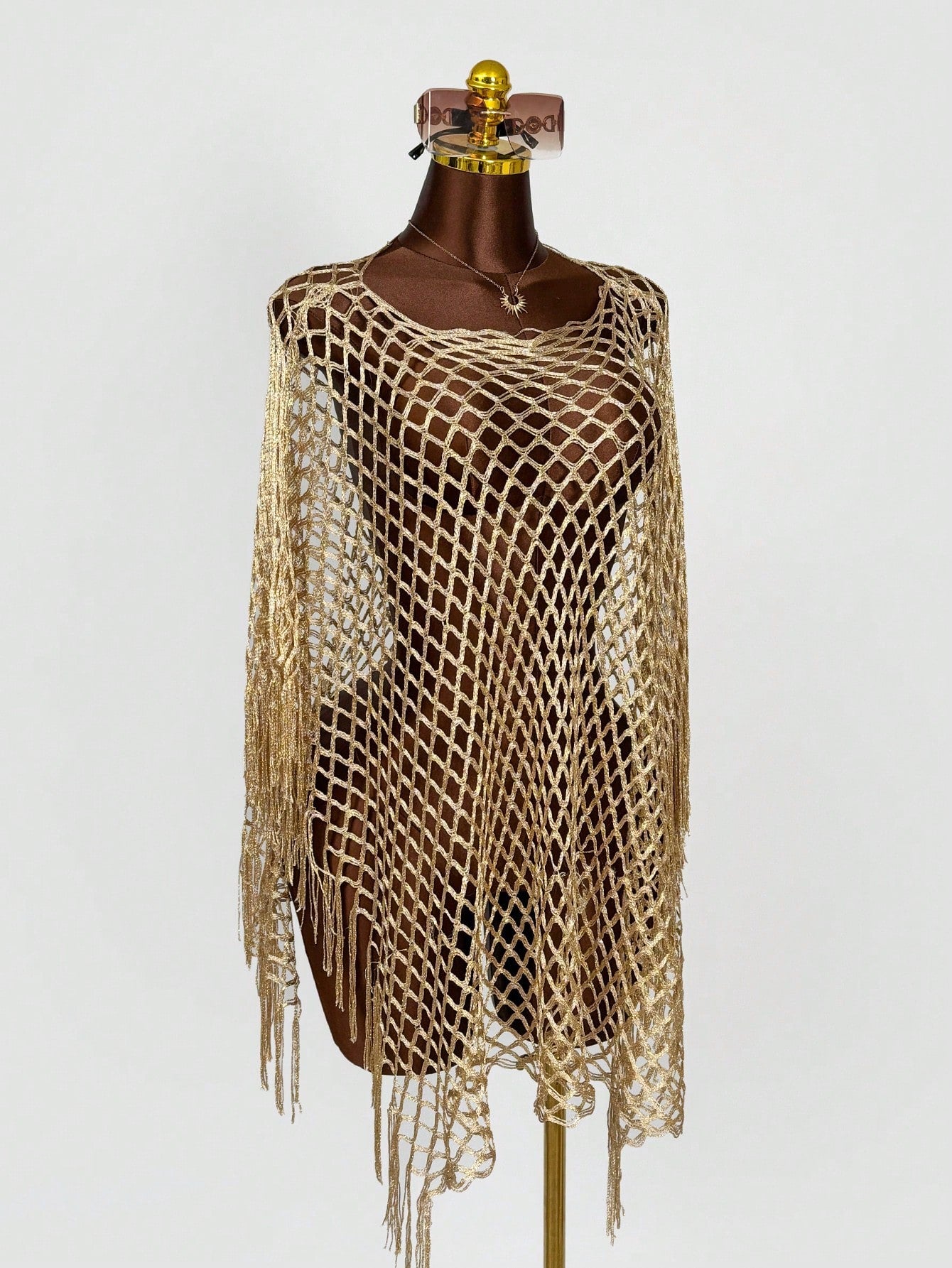 Zestiva Women's Colorful Ombre High Slit Maxi Flowy Fringe Mesh Sexy Kimono Cover Up For Beach Vacation, Spring/Summer/Autumn