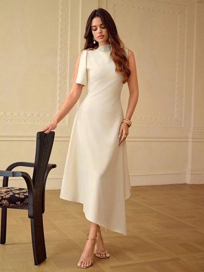 ZEYLAH Asymmetric Hem Slip Dress, Spring/Summer