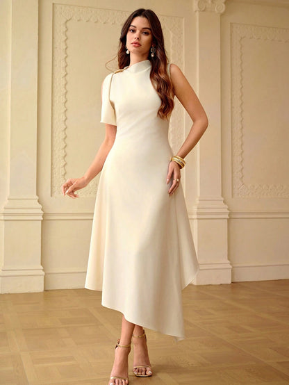 ZEYLAH Asymmetric Hem Slip Dress, Spring/Summer