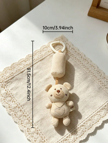 zootime 1pc Baby Stroller Hanging Wind Chime Toy, Portable Car Seat Soothing Toy, Open Hanging Ring Design For Travel, Built-In Wind Chime, Cute Embroidery Design, Newborn Sensory Toy, Helps Develop G